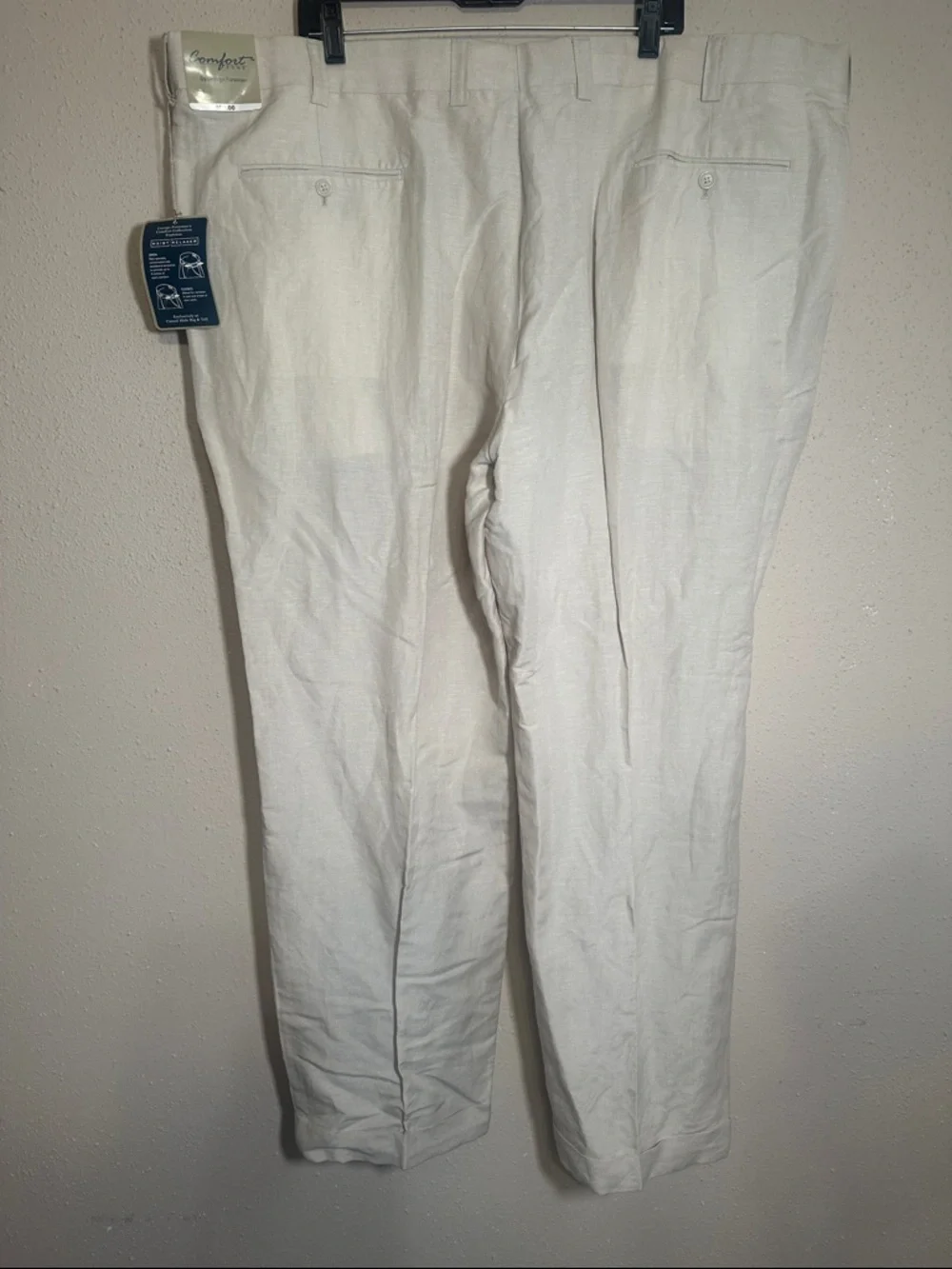 Comfort Zone by George Foreman Waist-Relaxer Linen Blend Pants Khaki size 50x32